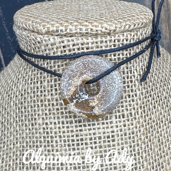 Picture jasper black rope wrap around necklace - Picture 1 of 1